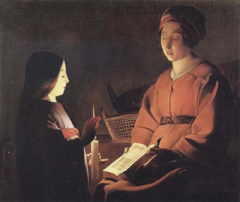 Georges de La Tour The Education of the Virgin Sweden oil painting art